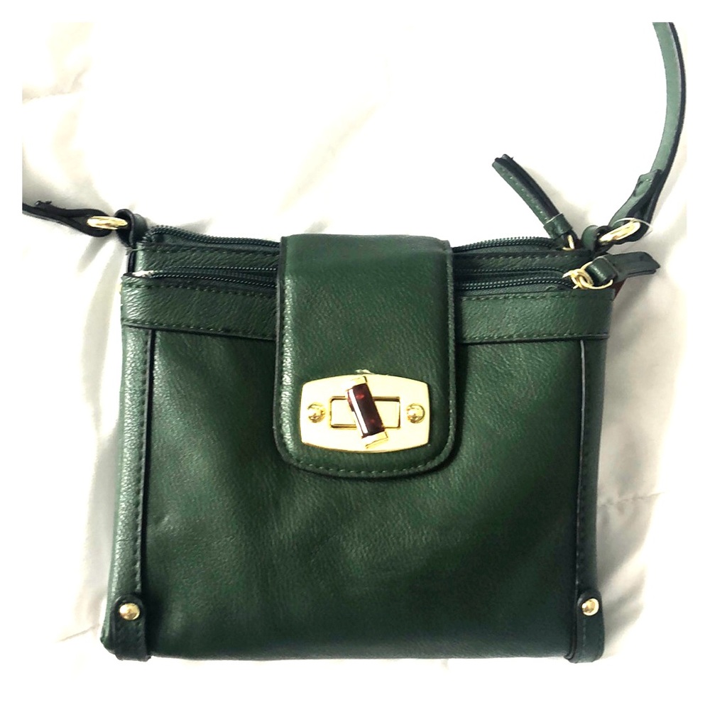Hunter green crossbody bag